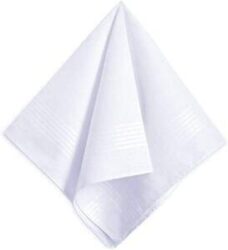 100% cotton handkerchief white colour on sale at Merch & Carter online Marketplace