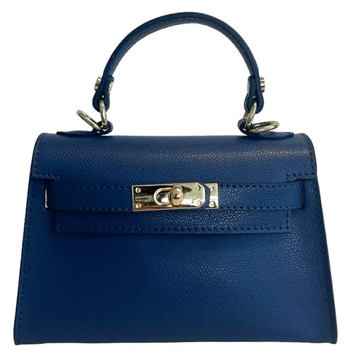 Blue colour genuine leather ladies bag