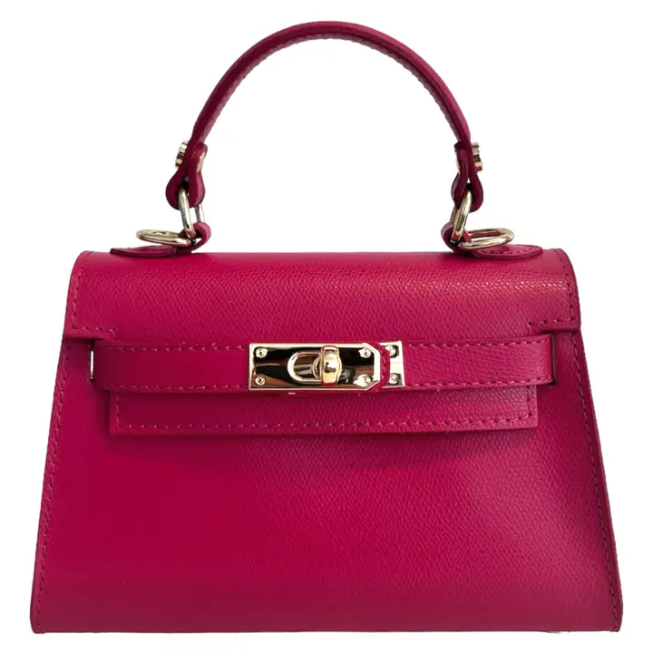 Fuchsia-colour-genuine-leather-ladies-bag-Merch-&-Cart