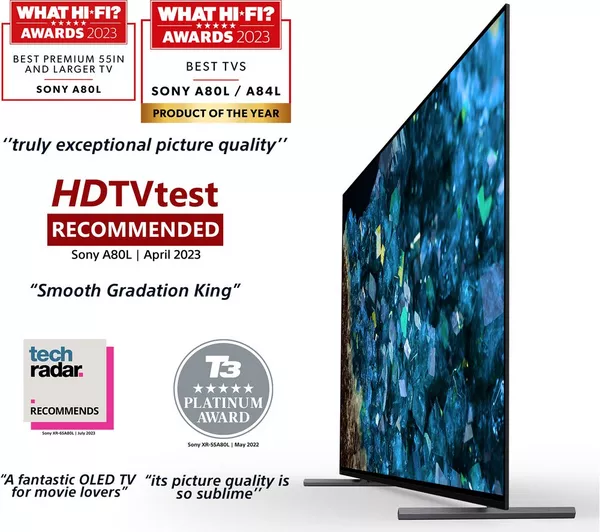 Sony 55 4K Ultra HD TV - K55XR80PU awards