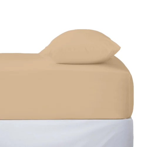 Fitted-Bed-Sheet- with-pillow- case -Super- Dreamer-Beige-Merch-&-Cart Fitted-Bed-Sheet- with-pillow- case -Super- Dreamer-Beige-Merch-&-Cart