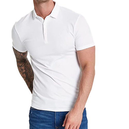 polo tee white