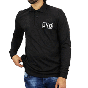 Polo T-shirt- black long sleeve