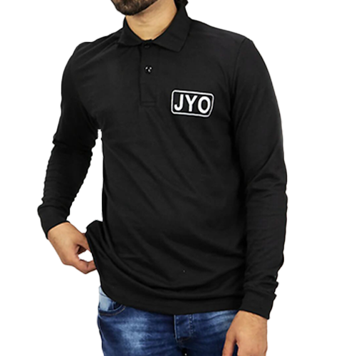 Polo T-shirt- black long sleeve