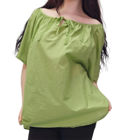 Women's Plain Lace Tie Detailing Cotton Top-Merch & Carter