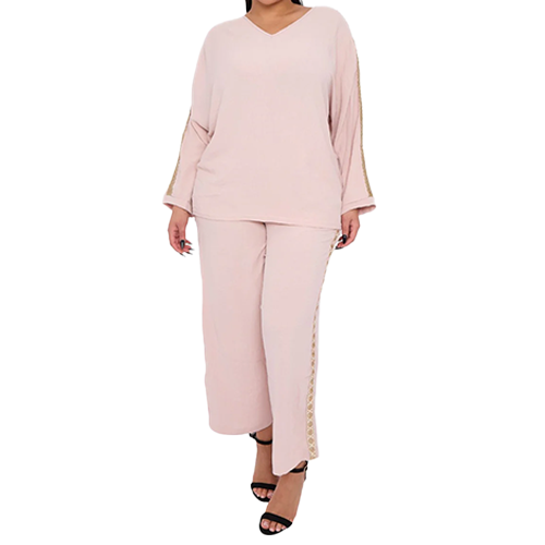 Plain Side Lace Co-Ord Set