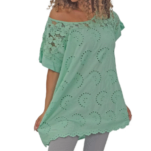 Floral Embroidered Pattern Tunic Cotton Top