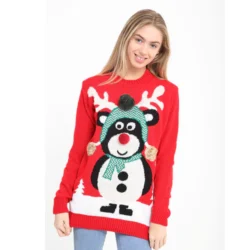 Pom Pom Festive Christmas Knitted Jumper (Copy) - Buy Online UK at Merch & Carter