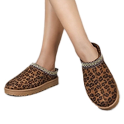 Embroidered Trim Indoor Shoes