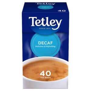 Merch & Carter, Tetley Decaf tea 40 bags pack of delicious and refreshing black tea