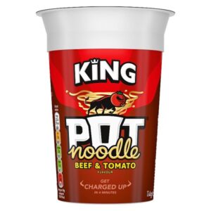 Buy at Merch & Carter, King Pot Noodle Beef & Tomato flavour 114 Grams