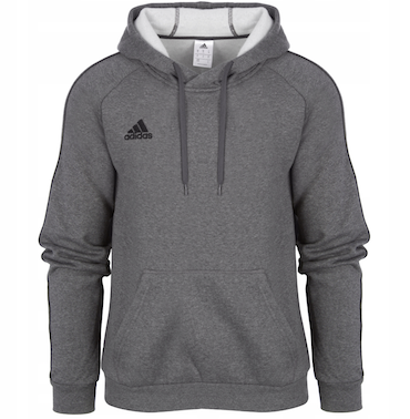 ADIDAS MENS CORE 18 HOODIE GREY