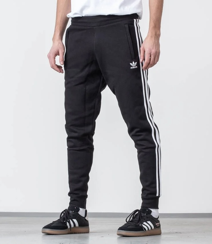 ADIDAS MENS ORIGINALS 3-STRIPE JOGGER BLACK - Official Stock UK ADIDAS MENS ORIGINALS 3-STRIPE JOGGER BLACK