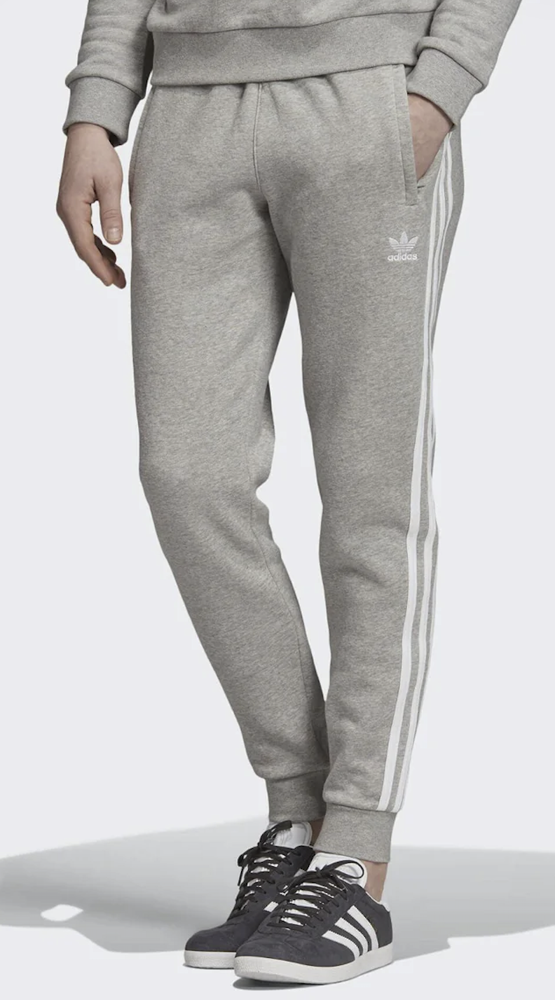 ADIDAS MENS ORIGINALS 3-STRIPE JOGGER GREY - Official Stock UK ADIDAS MENS ORIGINALS 3-STRIPE JOGGER GREY