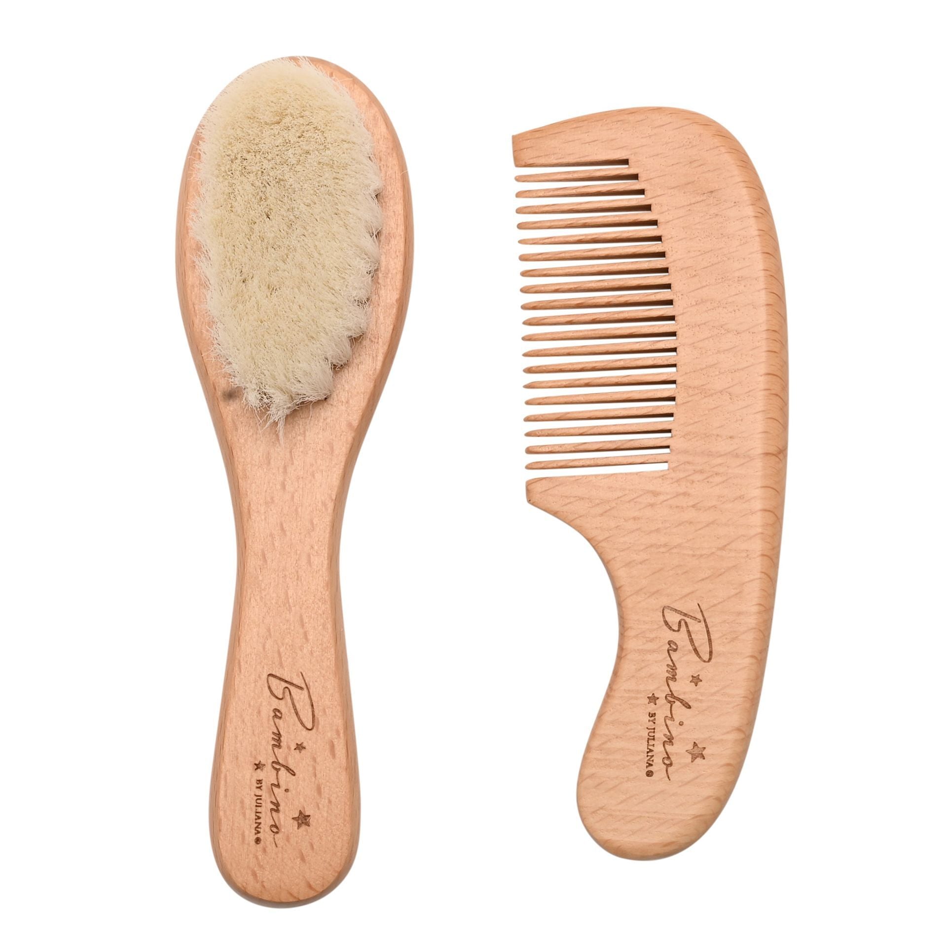 Bambino Wooden Brush & Comb Set - Official Stock UK Bambino Wooden Brush & Comb Set