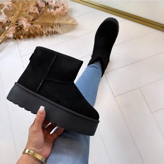 Black High Platform Boots