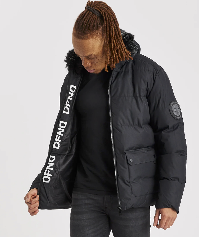 DEFEND LONDON FOSSET PUFFA JACKET BLACK - Photo 3 DEFEND LONDON FOSSET PUFFA JACKET BLACK