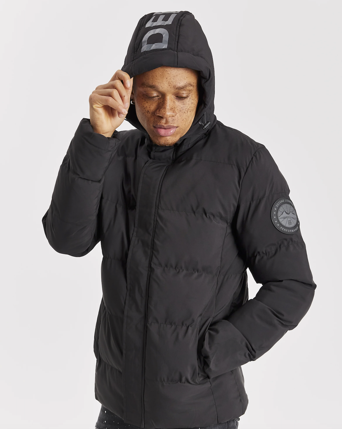 DEFEND LONDON MENS BUBBLE JACKET BLACK