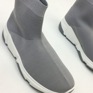 Grey High Top Runner Sock Trainer