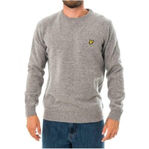 LYLE & SCOTT MENS LAMBSWOOL BLEND JUMPER GREY