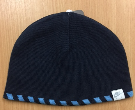 NIKE AIR WOMENS REVERSIBLE BEANIE HAT NAVY