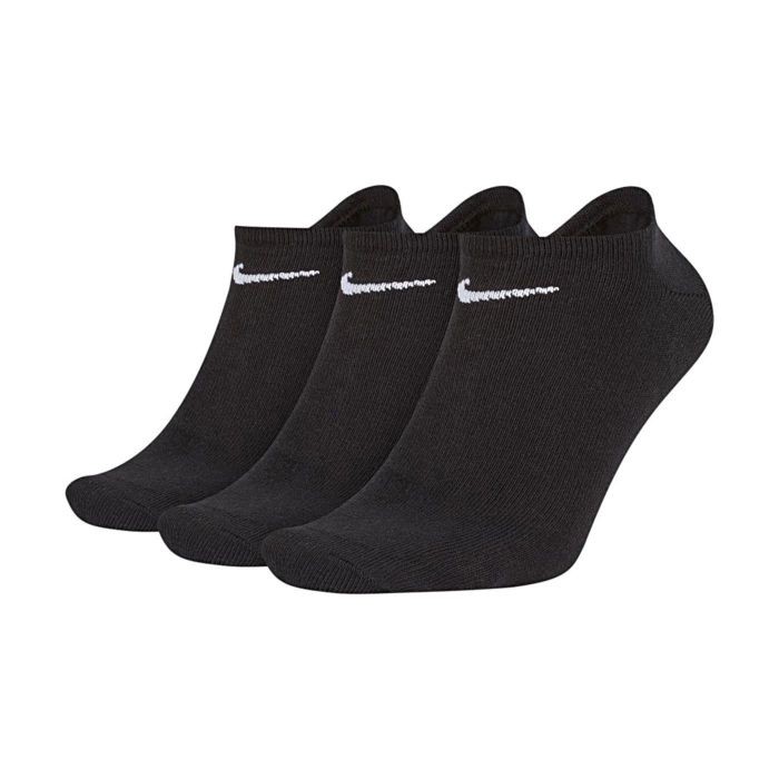 NIKE MENS 3 PACK NO SHOW SOCKS BLACK