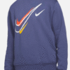 NIKE MENS MULTI SWOOSH CREW SWEAT NAVY