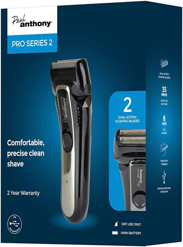 Paul Anthony ‘Pro Series 2’ Men’s USB Foil Shaver H5020 - Official Stock UK Paul Anthony 'Pro Series 2' Men's USB Foil Shaver H5020