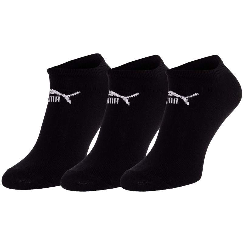PUMA ADULTS 3 PACK TRAINER SOCKS BLK