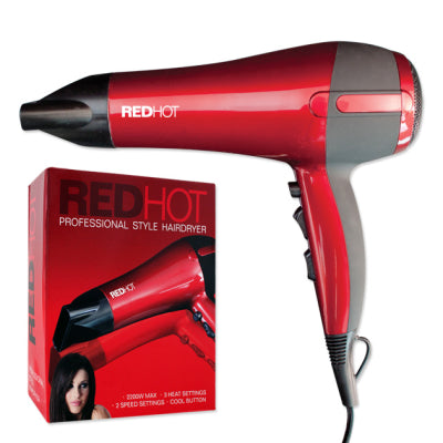 RedHot Professional Hair Dryer 2200w - Official Stock UK RedHot Professional Hair Dryer 2200w