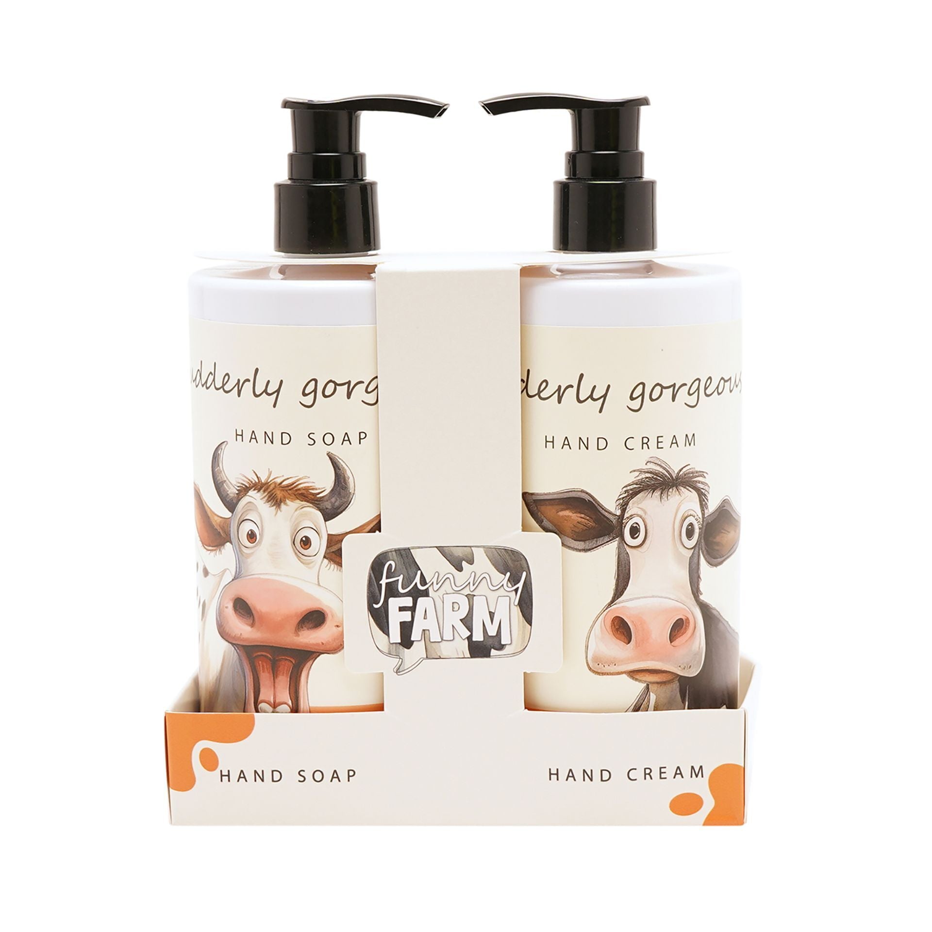 The Funny Farm Hand Soap & Hand Cream Set 500ml - "Udderly Gorgeous" - Photo 2 The Funny Farm Hand Soap & Hand Cream Set 500ml - "Udderly Gorgeous"