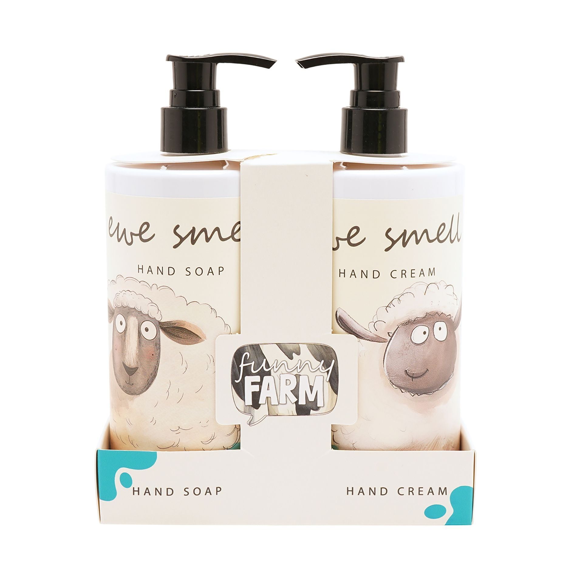 The Funny Farm Hand Soap & Hand Cream Set 500ml - "Ewe Smell" - Photo 2 The Funny Farm Hand Soap & Hand Cream Set 500ml - "Ewe Smell"