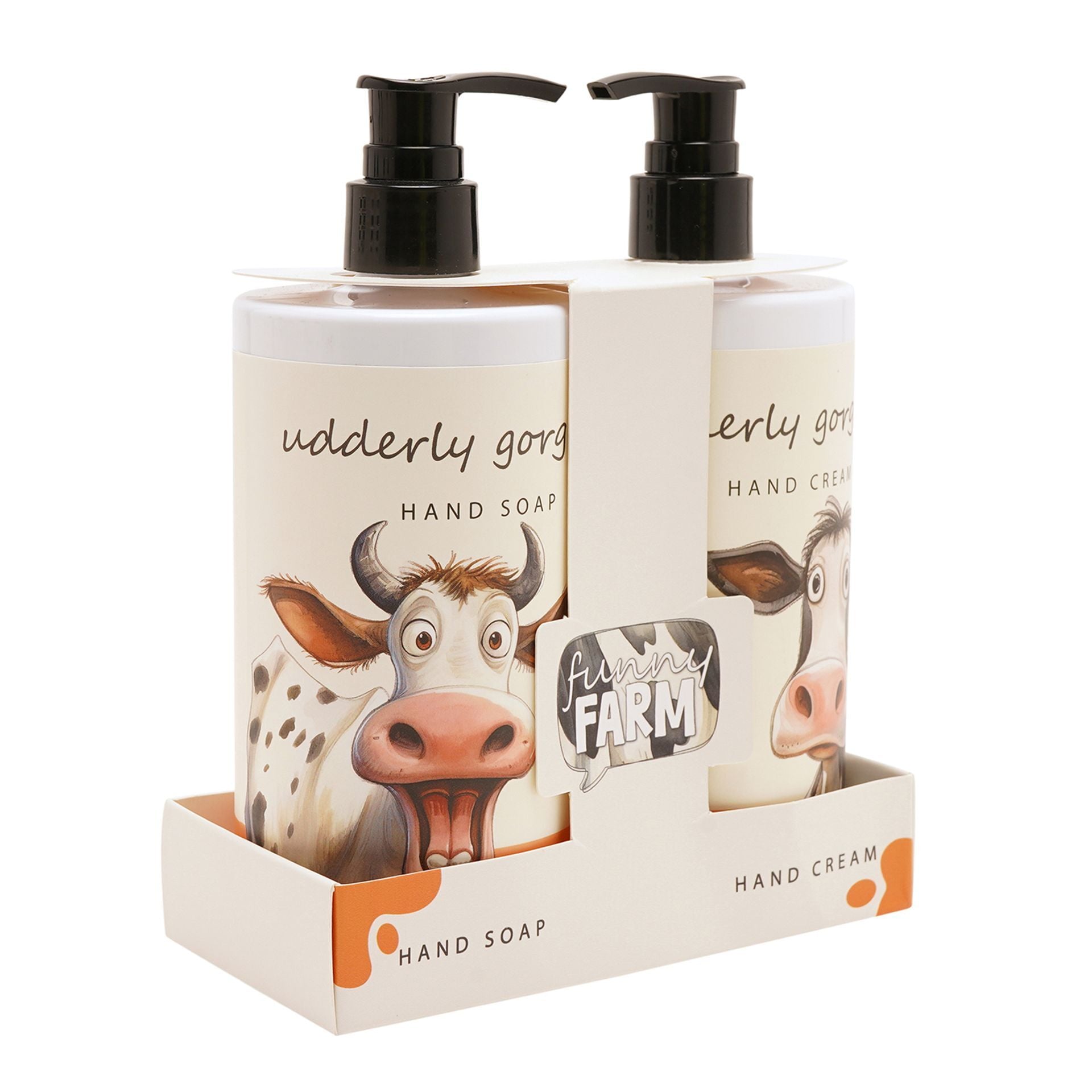 The Funny Farm Hand Soap & Hand Cream Set 500ml - "Udderly Gorgeous" - Photo 3 The Funny Farm Hand Soap & Hand Cream Set 500ml - "Udderly Gorgeous"