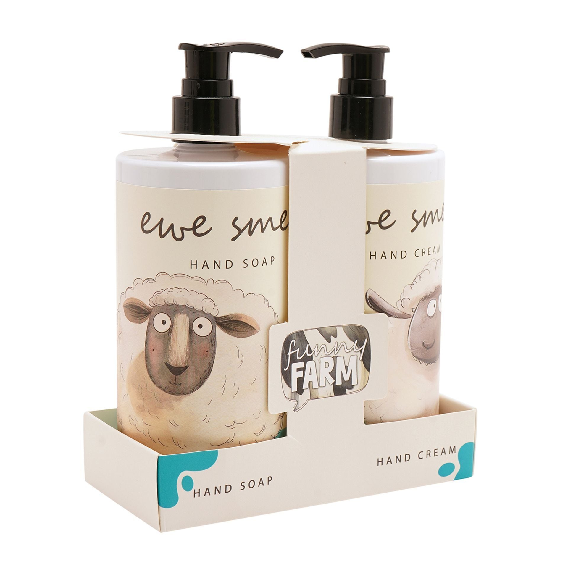 The Funny Farm Hand Soap & Hand Cream Set 500ml - "Ewe Smell" - Photo 3 The Funny Farm Hand Soap & Hand Cream Set 500ml - "Ewe Smell"