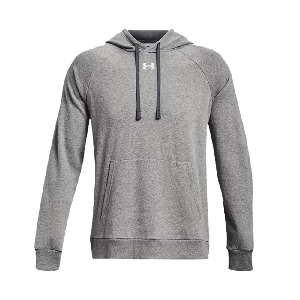 UNDER ARMOUR MENS RIVAL FLEECE OVERHEAD HOODY GREY