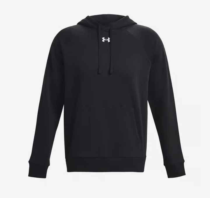 UNDER ARMOUR MENS RIVAL FLEECE OVERHEAD HOODY BLACK