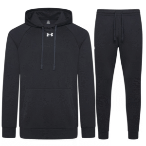 UNDER ARMOUR MENS RIVAL FLEECE TRACKSUIT BLACK