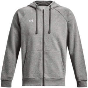 UNDER ARMOUR MENS RIVAL FLEECE ZIP HOODY GREY