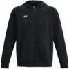 UNDER ARMOUR MENS RIVAL FLEECE ZIP HOODY BLACK